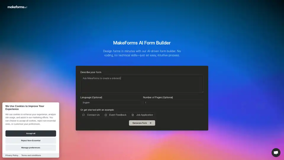 MakeForms AI Form Builder