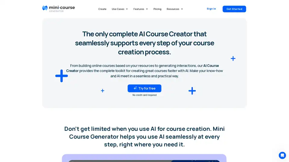 Mini Course Generator