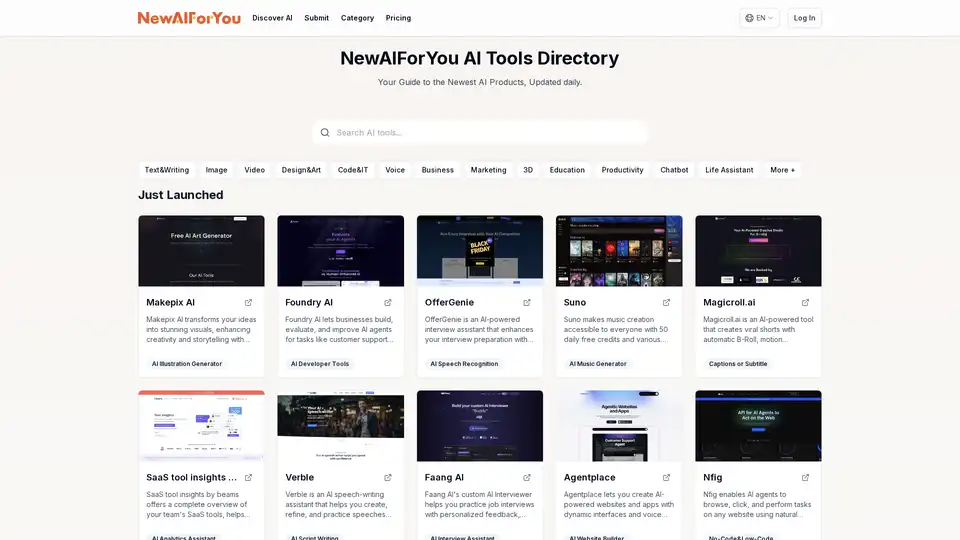 NewAIForYou AI Tools Directory