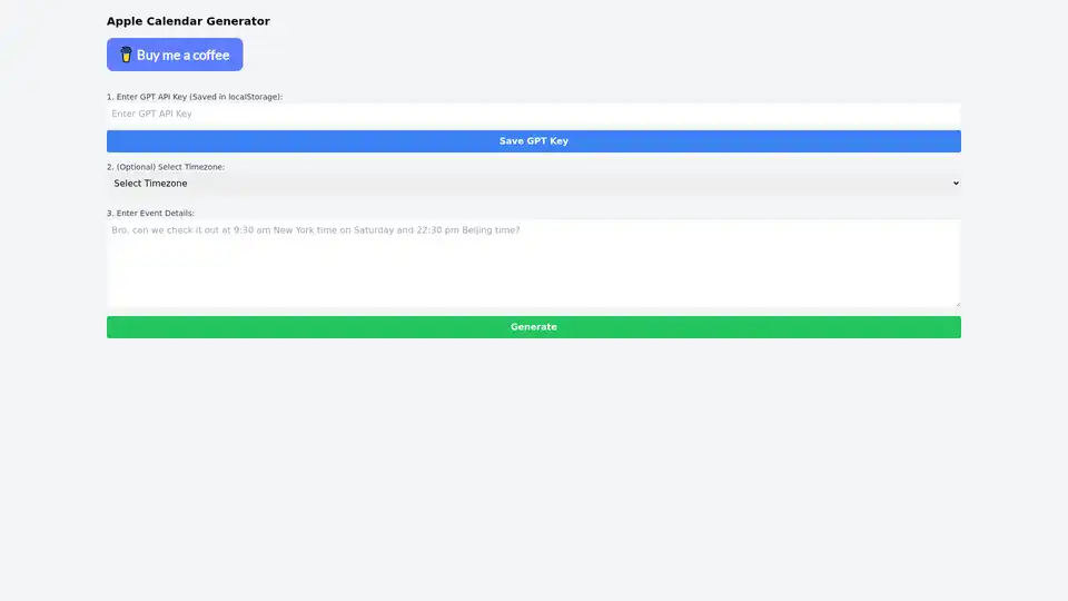 Apple Calendar Generator