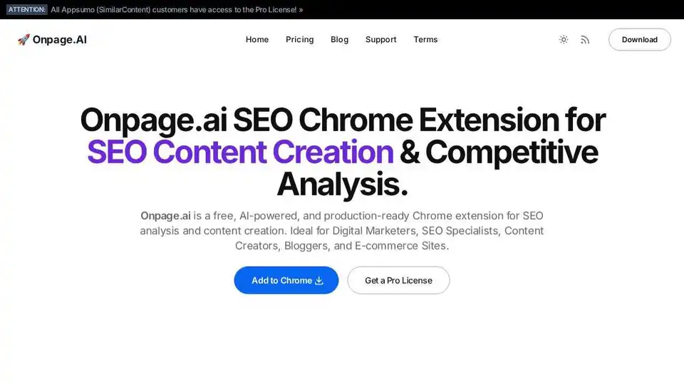 Onpage.ai SEO Chrome Extension