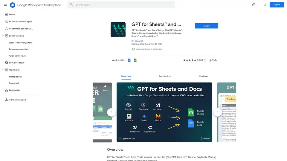 GPT for Sheets™ and Docs™