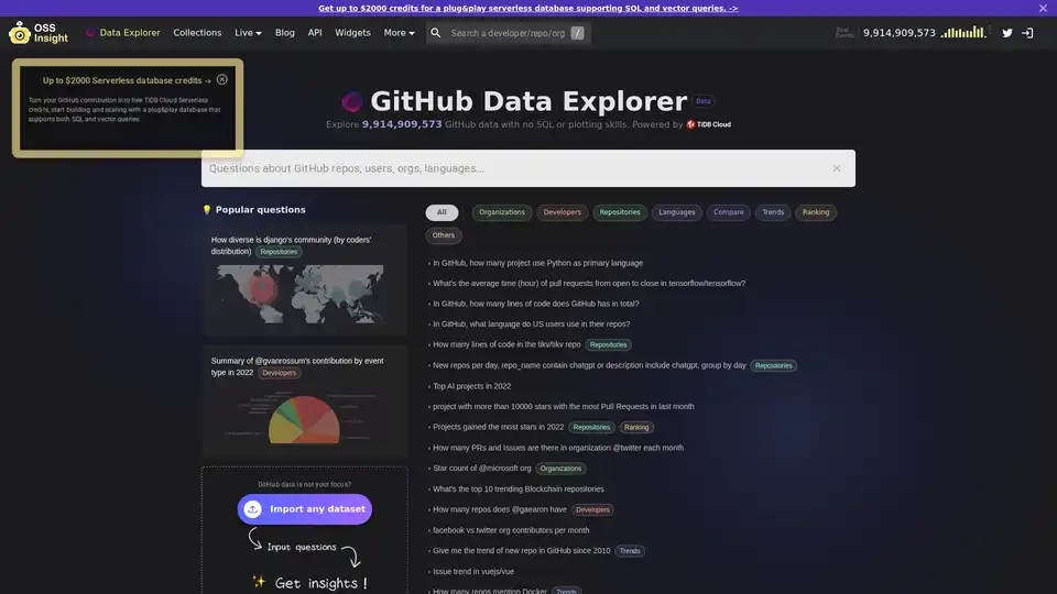 GitHub Data Explorer