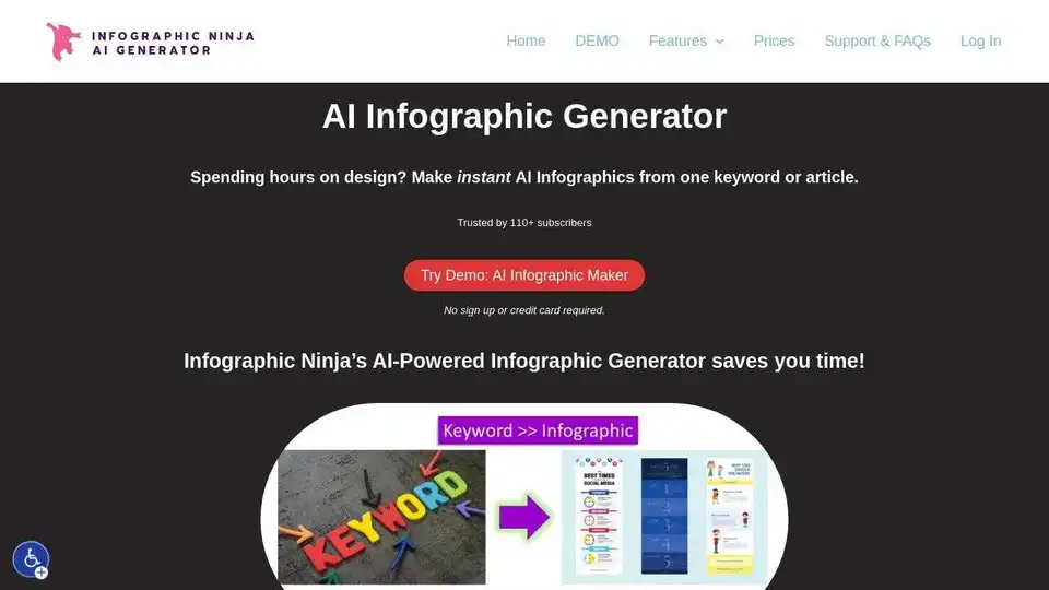 Infographic Ninja's AI Infographic Generator