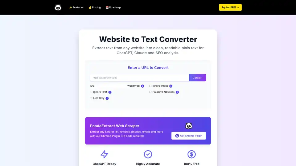 Website to Text Converter