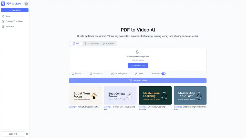 PDF to Video AI