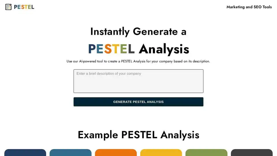 AI PESTEL Analysis Generator