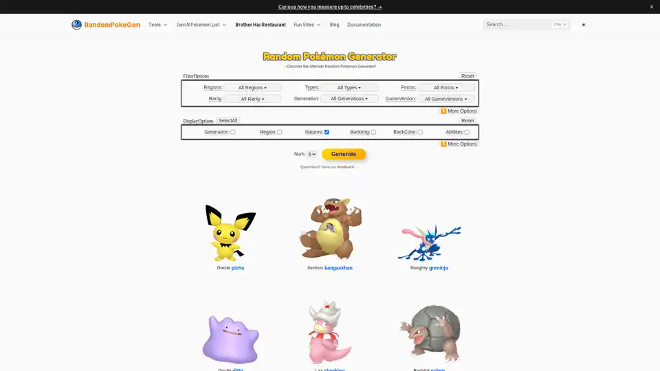Random Pokémon Generator