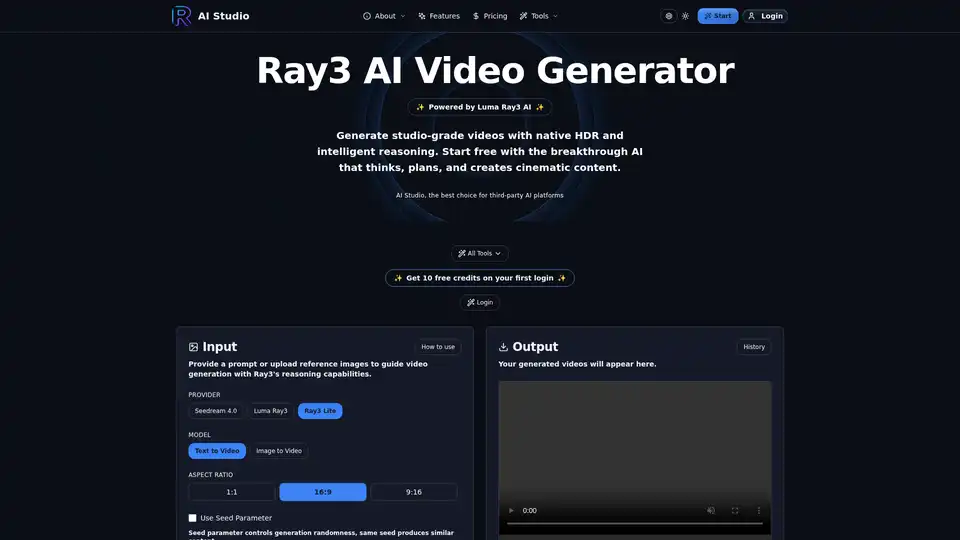 Ray3 AI Video Generator