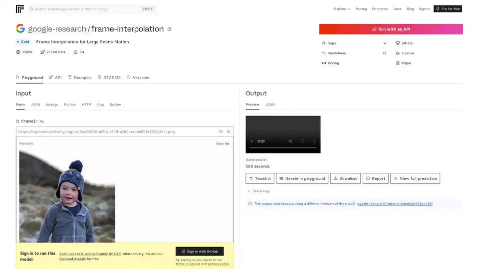 FILM Frame Interpolation