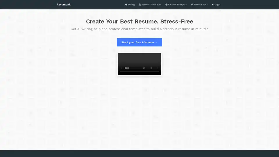 Resumonk AI Resume Builder