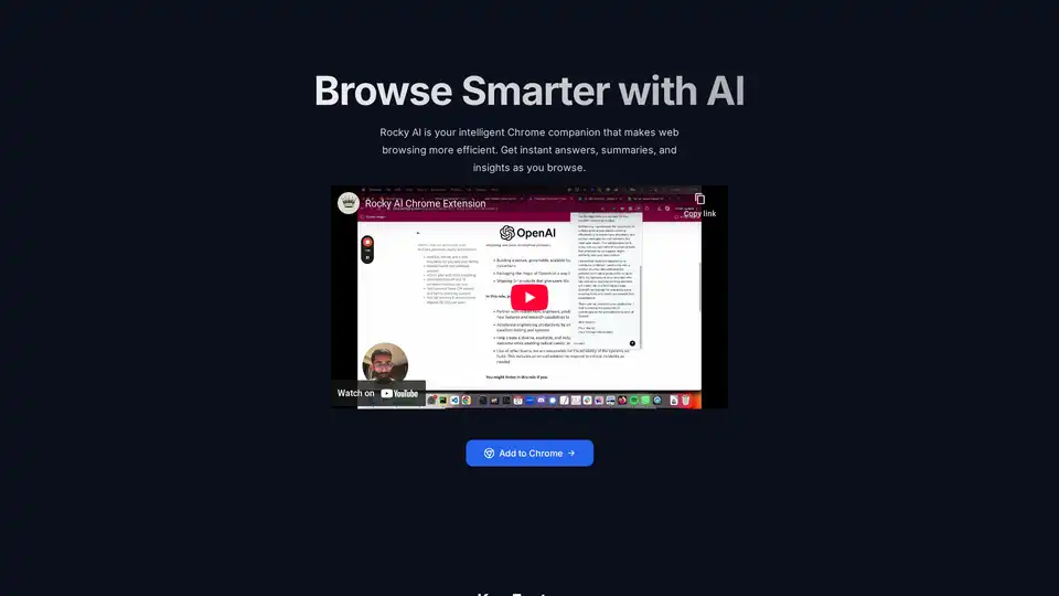 Rocky AI Browsing Assistant