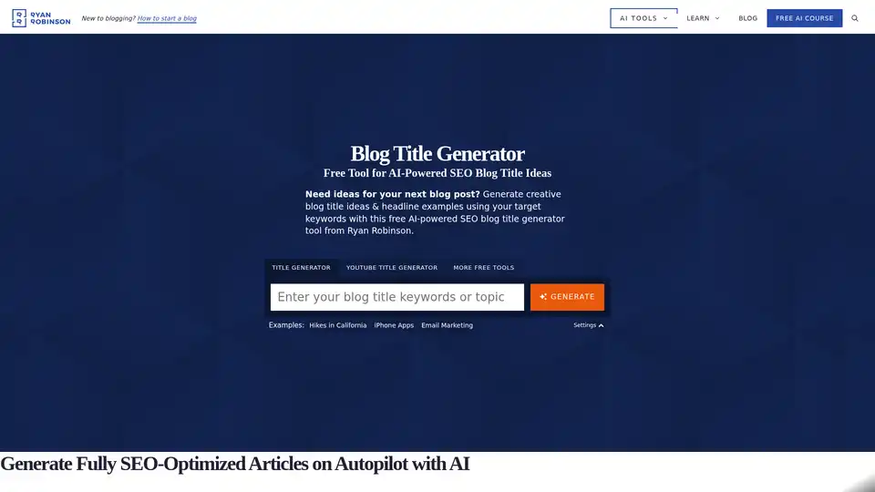 Blog Title Generator