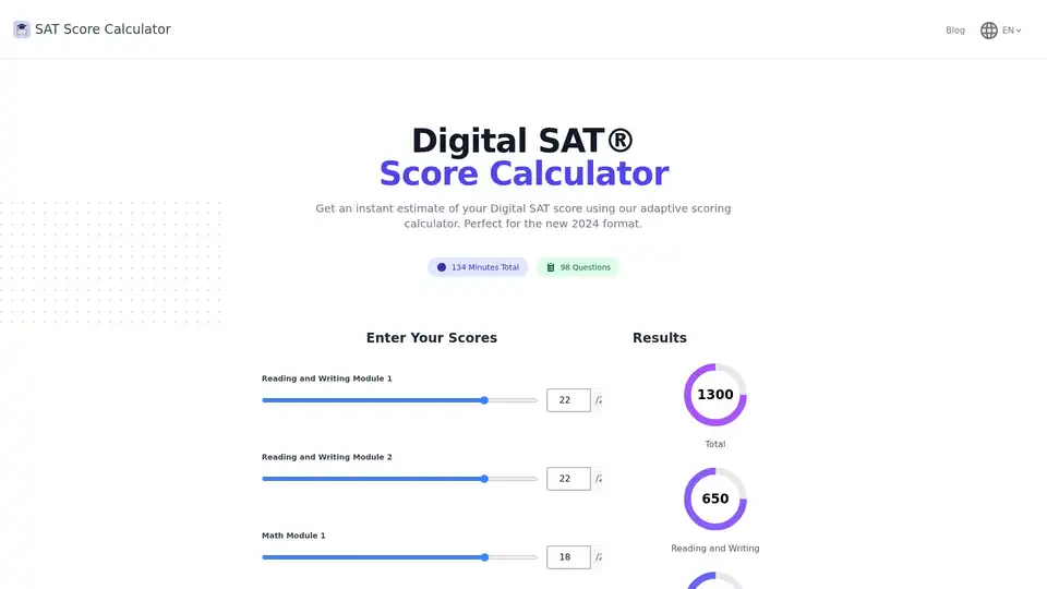 SAT Score Calculator