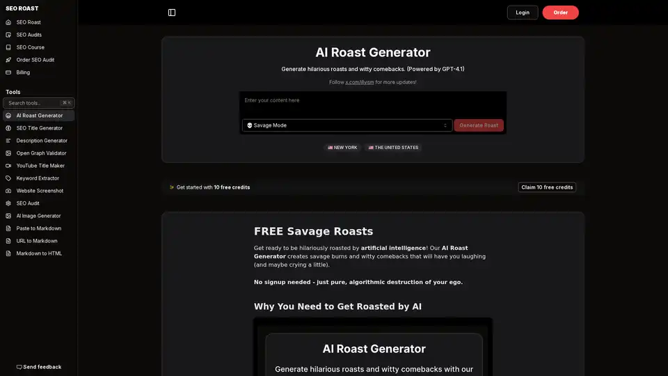 AI Roast Generator