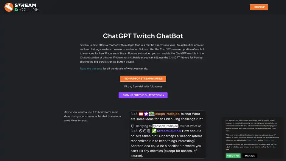 ChatGPT Twitch ChatBot