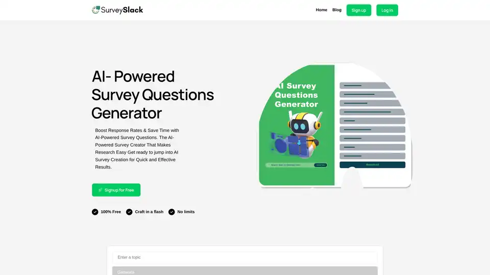 SurveySlack AI Survey Questions Generator