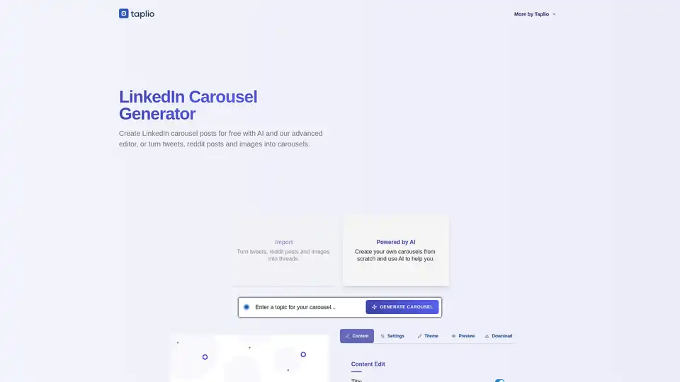 LinkedIn Carousel Generator