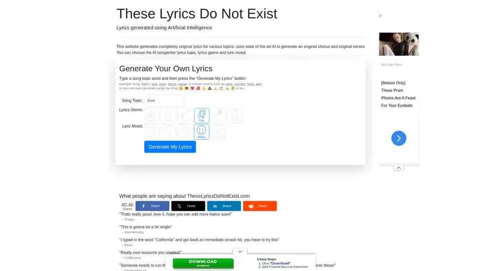 These Lyrics Do Not Exist