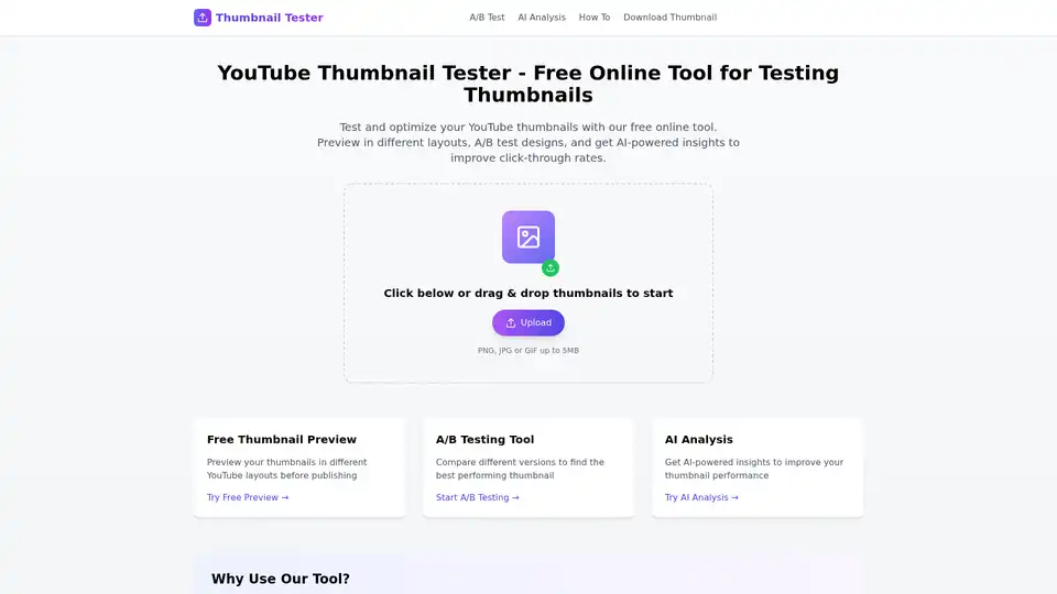 YouTube Thumbnail Tester