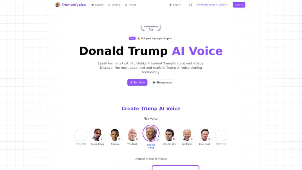 Trump AI Voice Generator