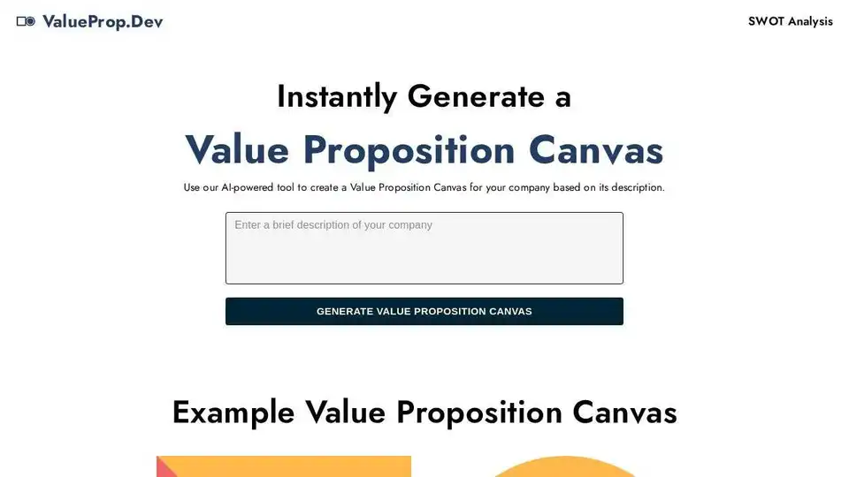 AI Value Proposition Canvas Generator