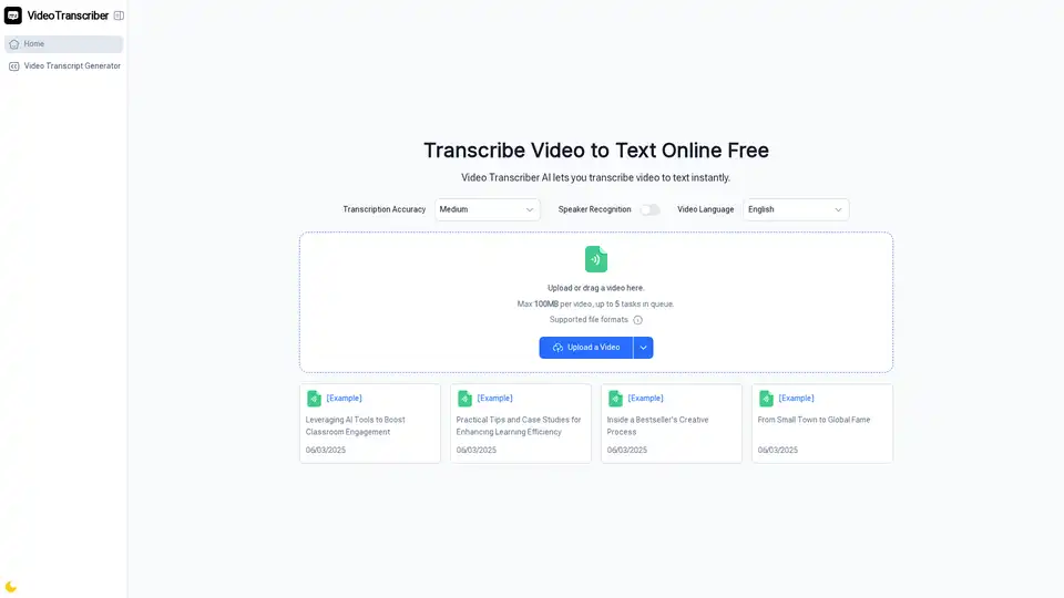 Video Transcriber AI