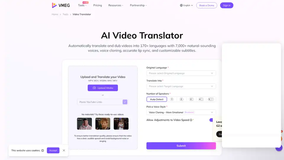 VMEG AI Video Translator