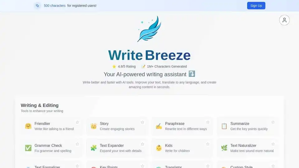 Write Breeze - AI Writing Assistant