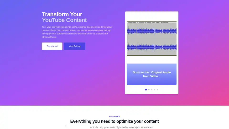 YouTube Transcript Optimizer