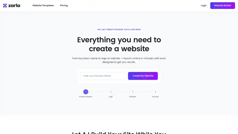 Zarla AI Website Builder